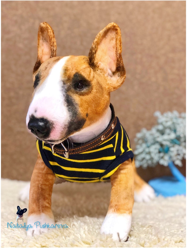 Realistic toy Dog/ puppy bull terrier 142in 36cm MADE TO Etsy
