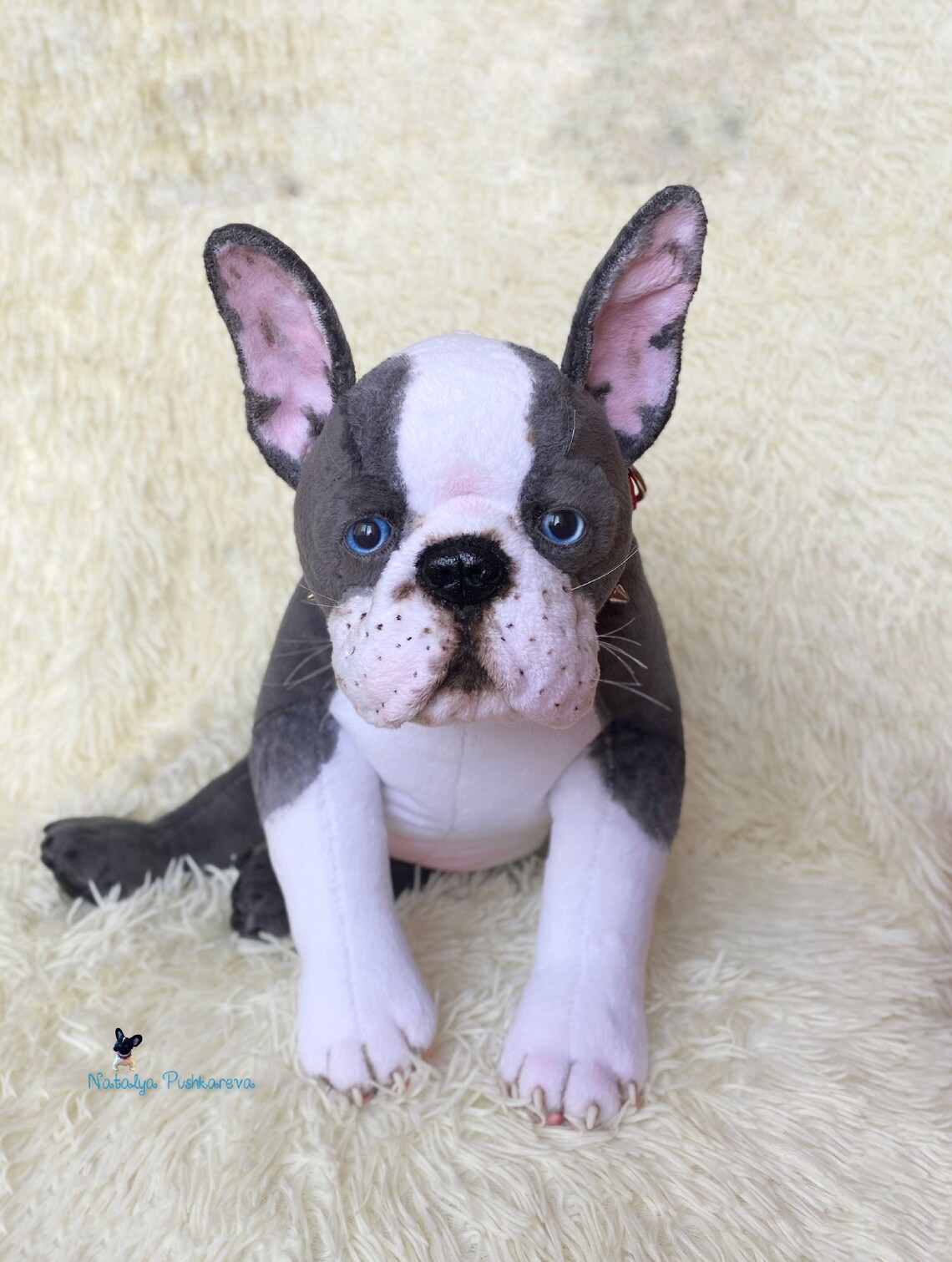 Realistic toy boston terrier puppy/dog 165 in42cm MADE TO Etsy