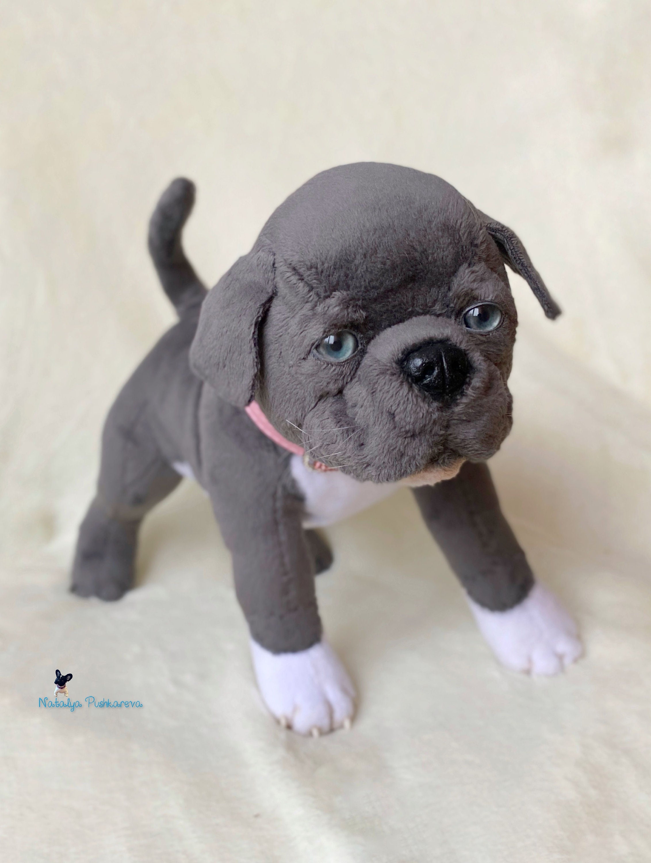 Realistic toy american pit bull terrier Dog/ puppy 118in Etsy
