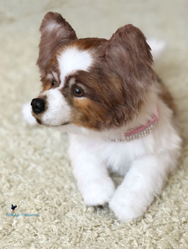 Realistic toy papillon puppy/dog 153 in 39cm MADE TO ORDER Etsy