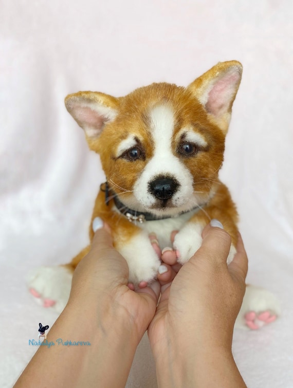 Realistic Toy Welsh Corgi Puppy Dog 13 In 33 Cm Made To Etsy