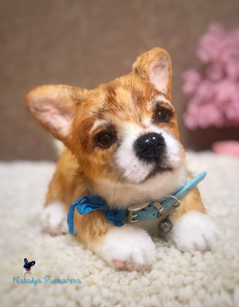 realistic stuffed corgi