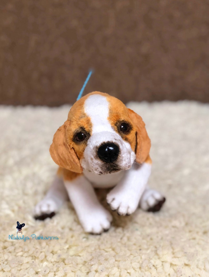 realistic stuffed beagle