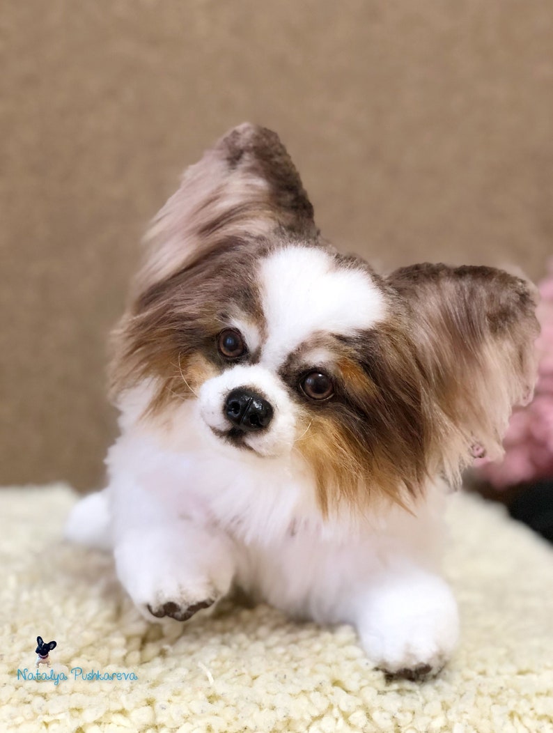 Realistic toy papillon puppy/dog 118 in 30cm MADE TO ORDER Etsy