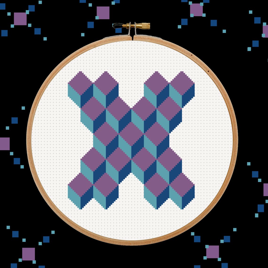 Geometric Cross Stitch Pattern Modern Cross Stitch Pattern Etsy