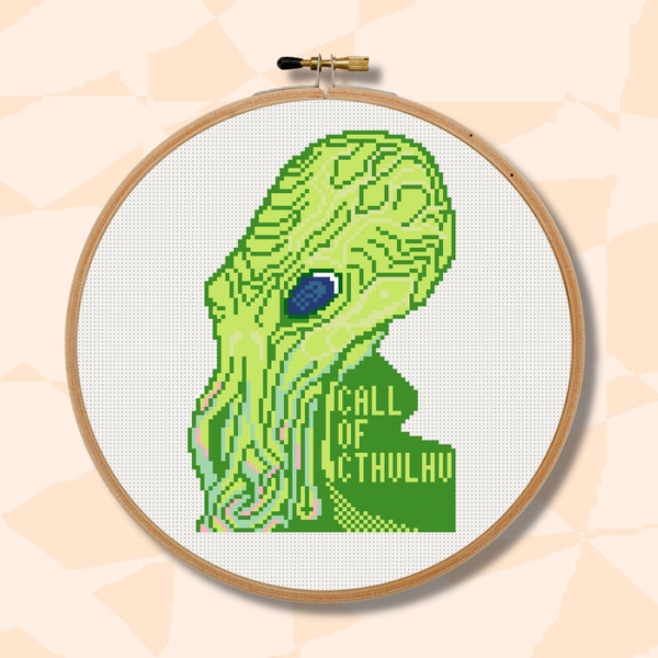 H.p. Lovecraft Cross Stitch Etsy
