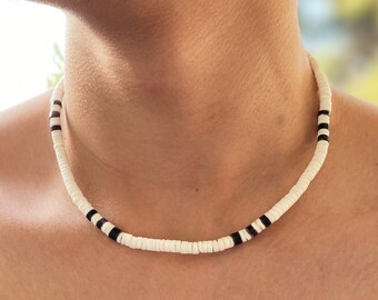 Kokosnuss Handgemachte Türkis Perlen Choker Man: Stylish Surfer Halskette - Österreich