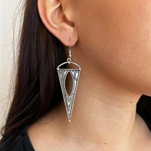 Boho earrings engraved with ethnic motifs / Ethnic boho jewelry