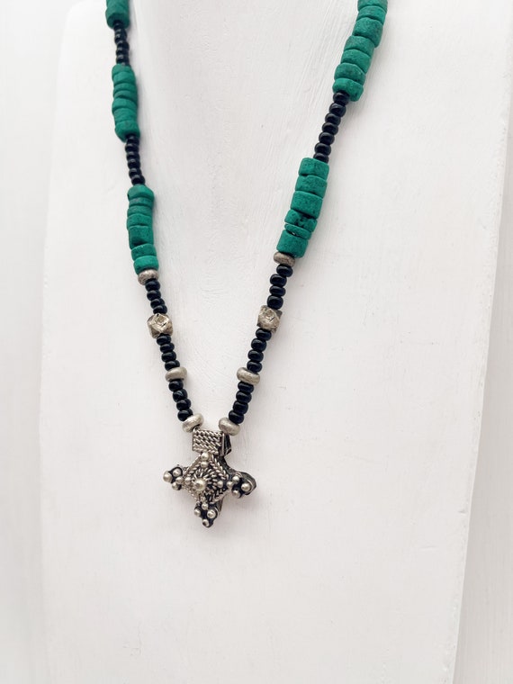 Collier Berbère Ftto En Argent Et Pierres Naturelles - Artisanat Du Maroc - Neuf Avec étiquettes