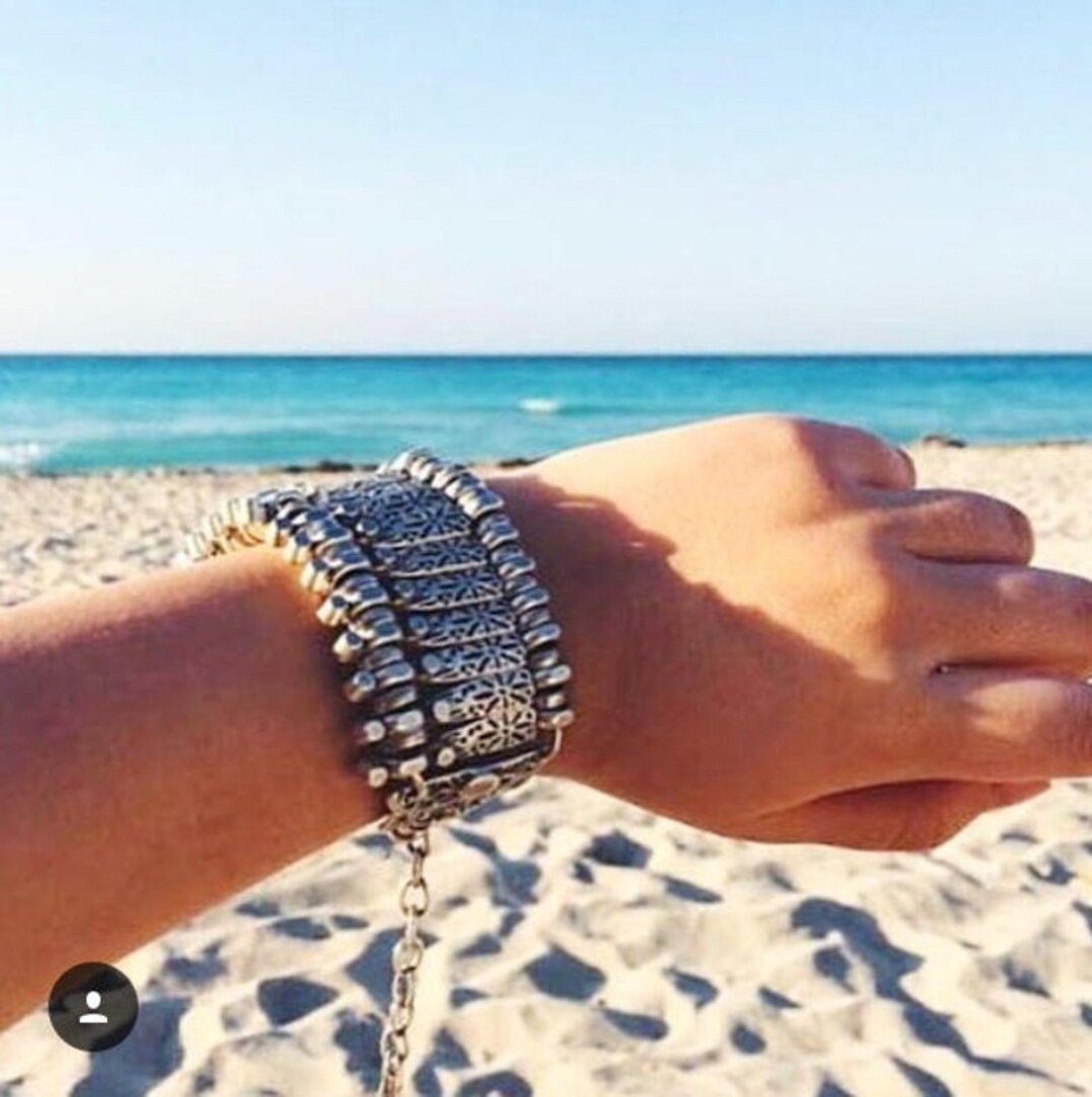 Bracelet Manchette Ajustable En Argent Berbère - Style Ethnique - Neuf Avec étiquettes
