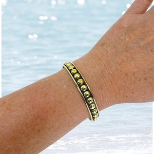 Berber brass bangle bracelet / South Morocco / ethnic boho jewelry