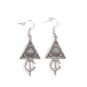 Berber fibula earrings silver plated / Boho ethnic boho jewelry