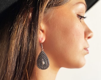 Ethnic pattern earrings / Boho bohemian ethnic jewelry