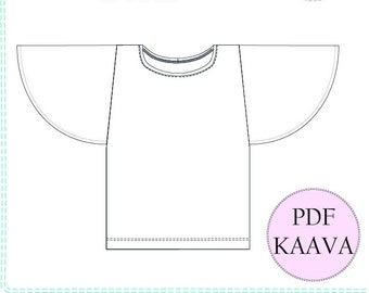 Pdf-kaava Kesäpusero Aava 86-128 cm