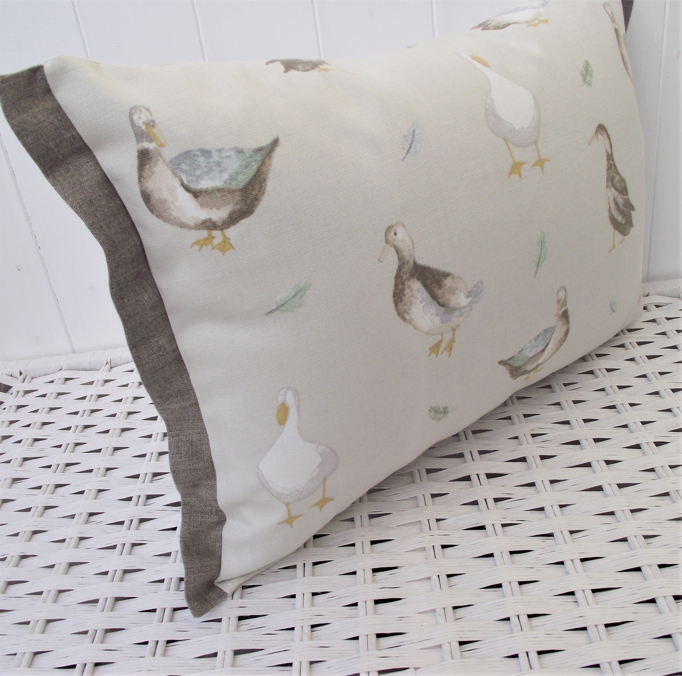 Jenny Ducks Rectangle Cushion Decoratve Trim Pillow Ducks on Etsy