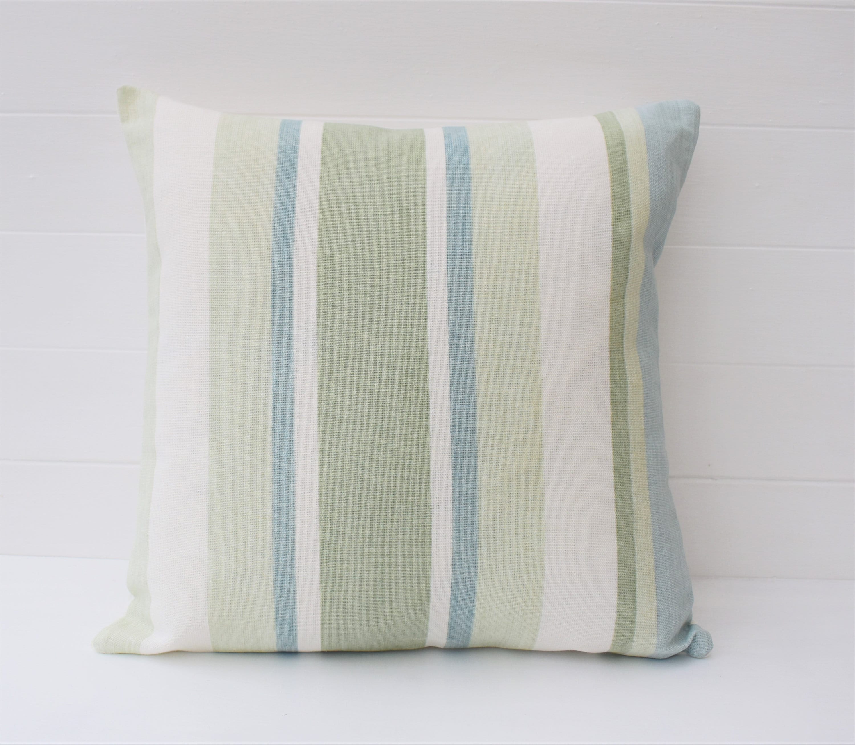 Laura Ashley Awning Stripe Duck Egg Blue / Green Cushion Etsy UK