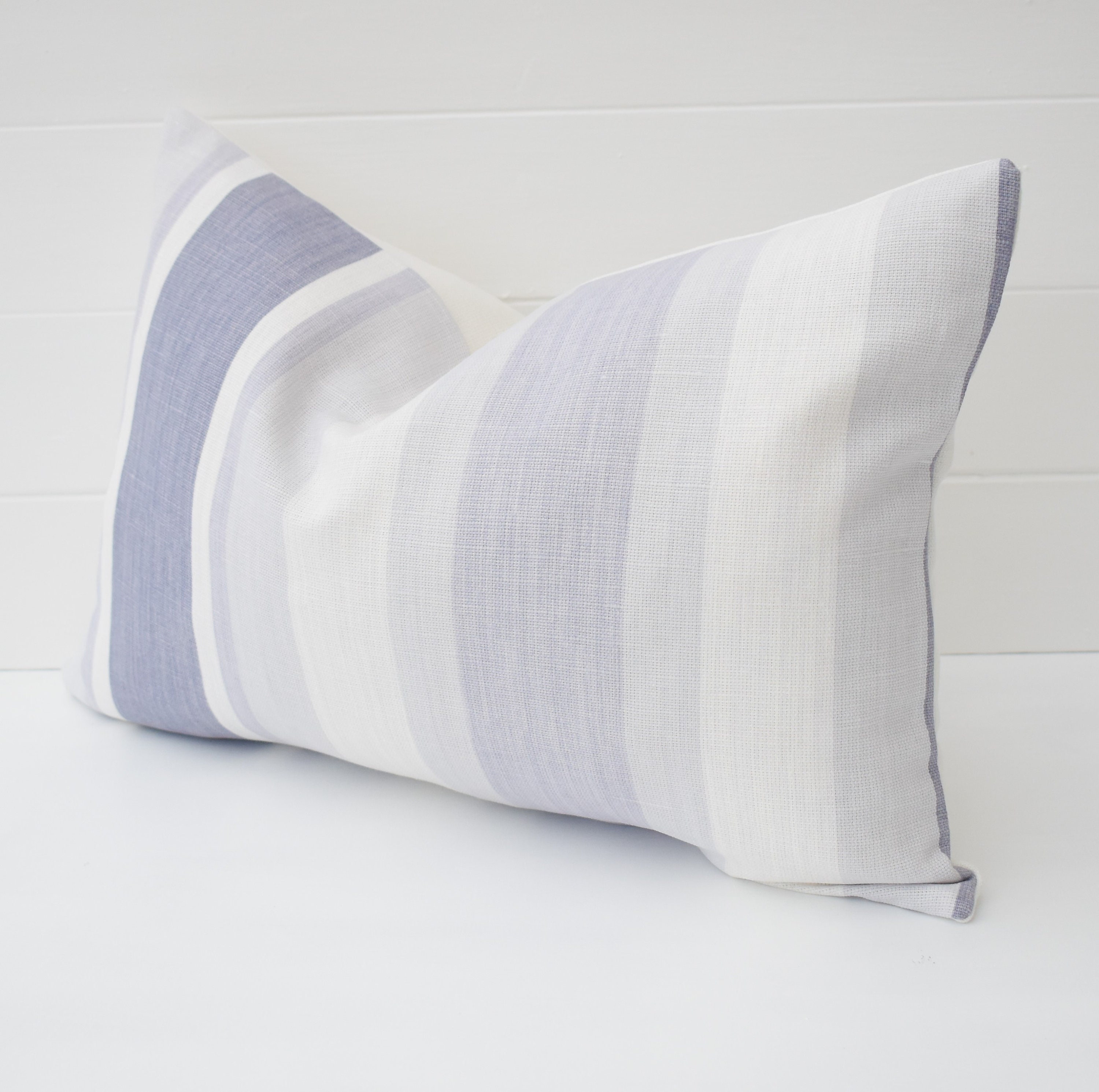 Laura Ashley Handmade Purple Stripe Cushion Rectangle Awning Etsy UK