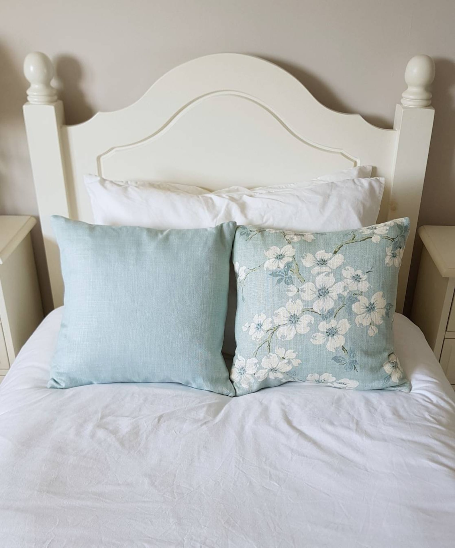 Laura Ashley Iona Duck Egg Cushion Floral Iona Pattern Backed Etsy