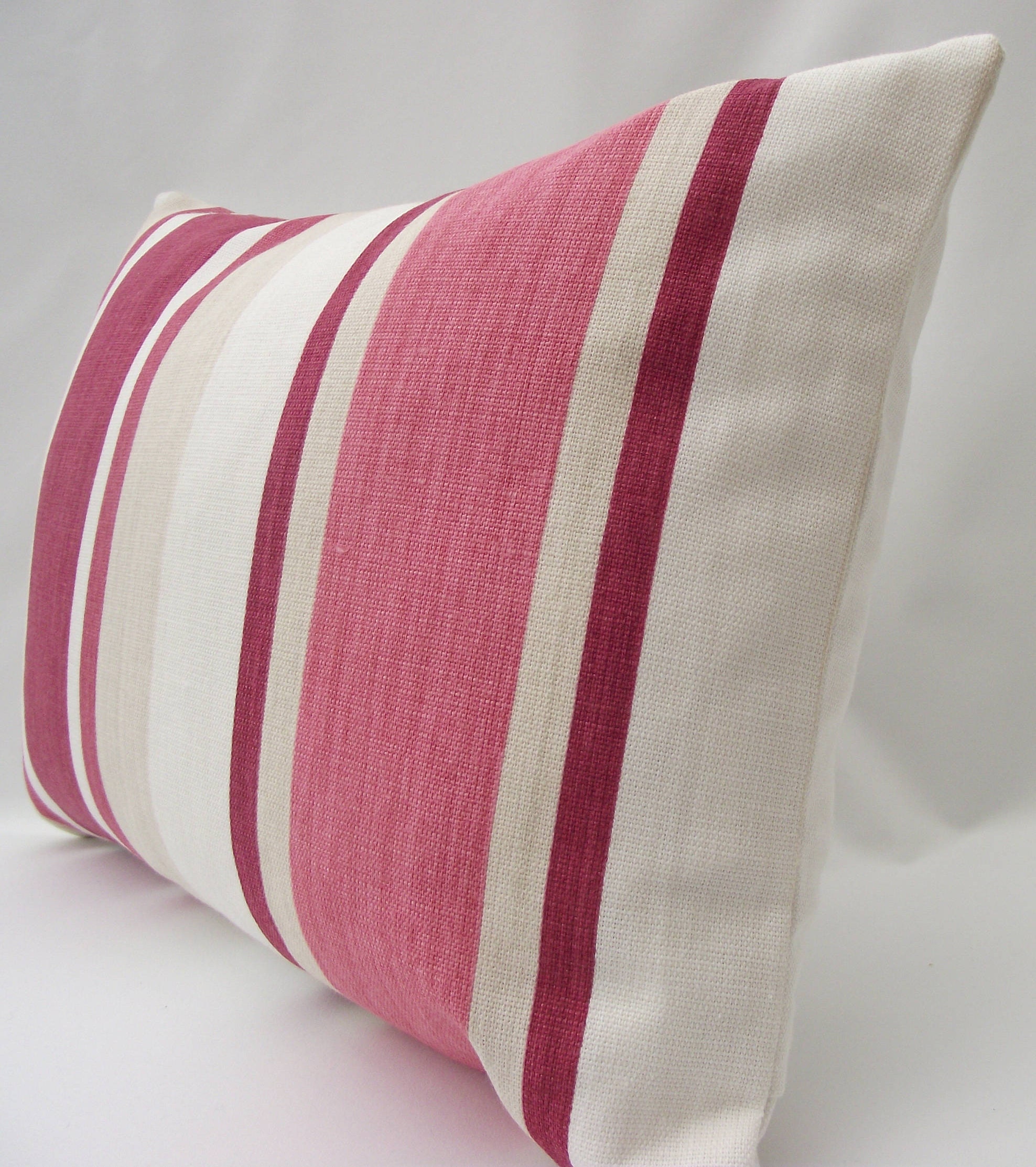 Laura Ashley Red Stripe Cushion Awning Stripe Pale Cranberry Etsy UK