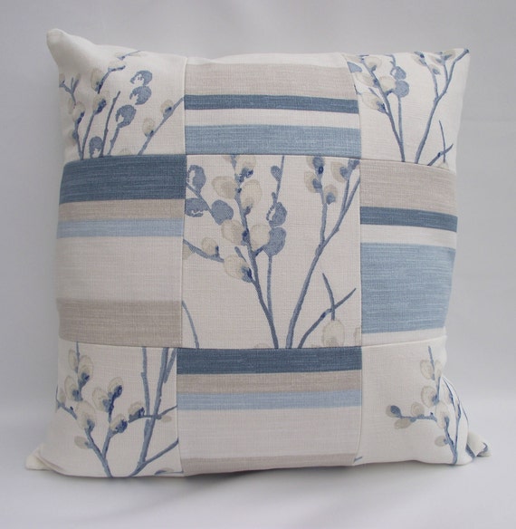 16" to 24" Laura Ashley Awning Stripe Natural fabric beige cushion cover 16" to 24" Laura Ashley Awning Stripe Natural fabric beige cushion cover