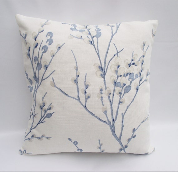 Laura Ashley Cushion Blue Floral Cushion Decorative Pillow Etsy