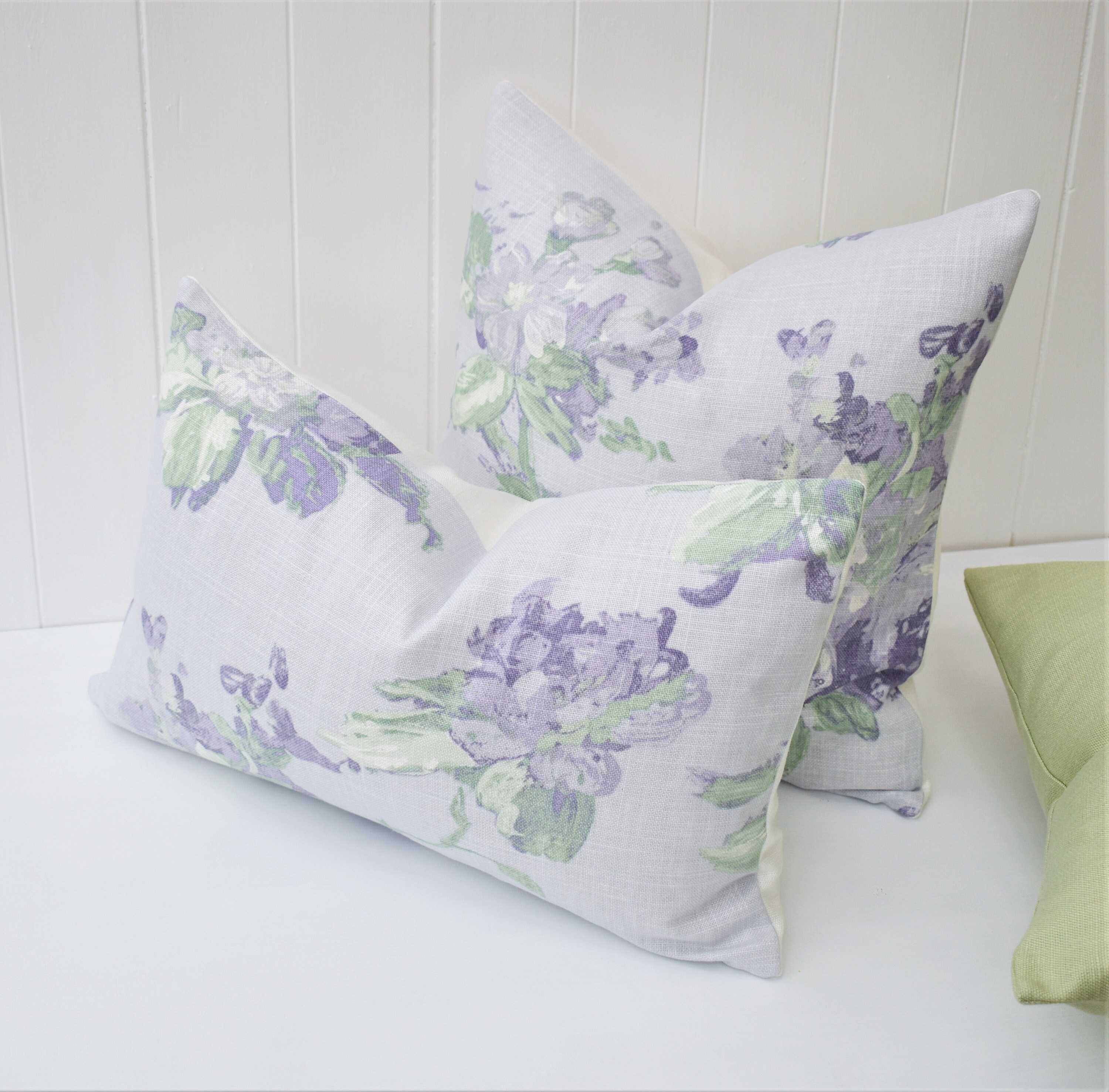 Laura Ashley Purple / Pale Violet Floral Cushion Rectangle Etsy UK
