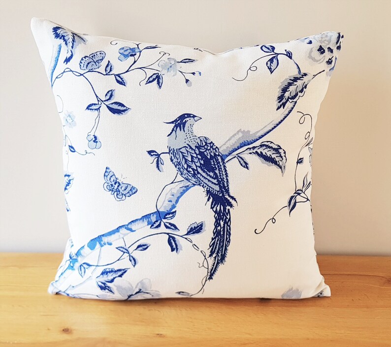 Laura Ashley Blue Birds Cushion Pattern Both Sides In Summer - Laura Ashley Bluebirds Bedding Laura Ashley Blue Birds Cushion Pattern Both Sides In Summer - Laura Ashley Bluebirds Bedding