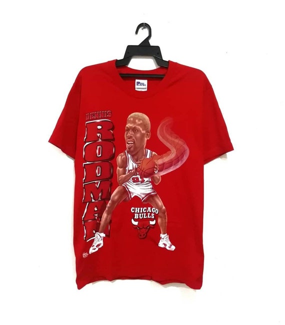 Vintage Red Dennis Rodman NBA Chicago Bulls