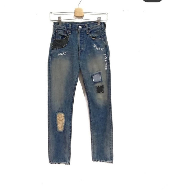 Vintage Levis 501 Big E Patch Work