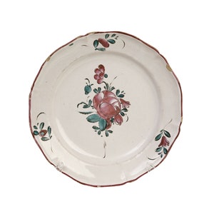Lunéville Saint-Clément 19thC Faience Plate - c. 1830 -  France