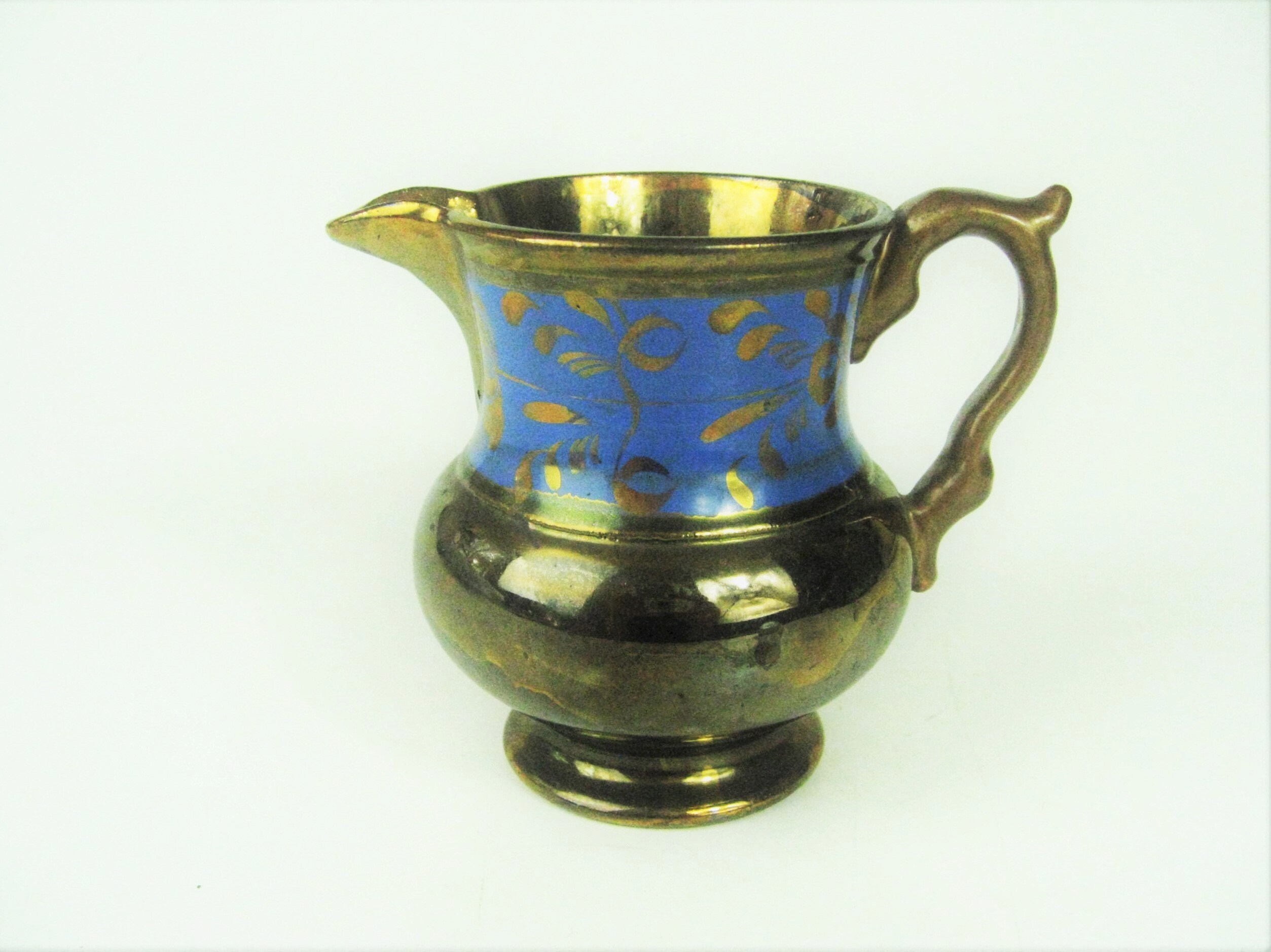 English Copper Lusterware Creamer - 4 1/2" - ca. 1820-1860