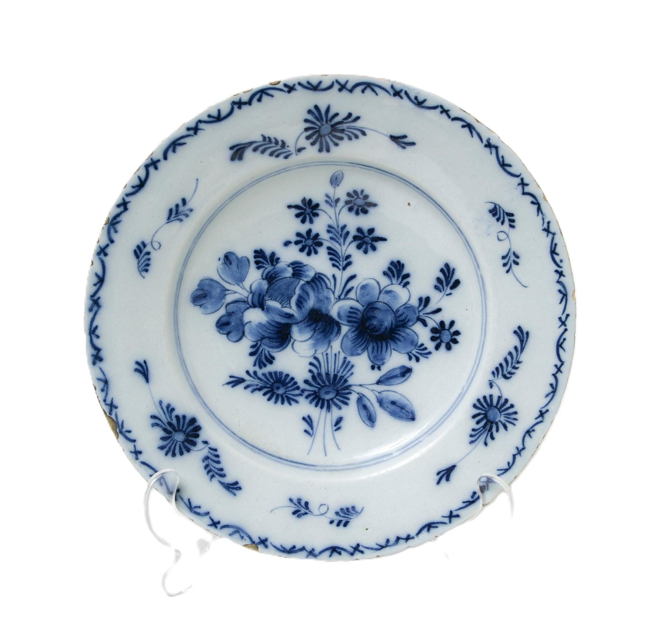18thC London Delft Plate - Lambeth - circa 1760 - England - 8.25"