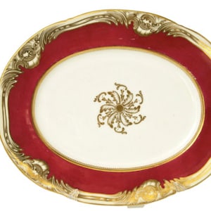 Early 19thC Gilted Platter - H&R DANIEL - England - 1822-1846