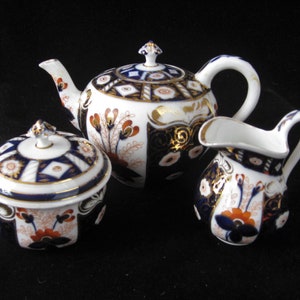 Antique SCHOENAU Imari Tea Set - c.1890 - Germany