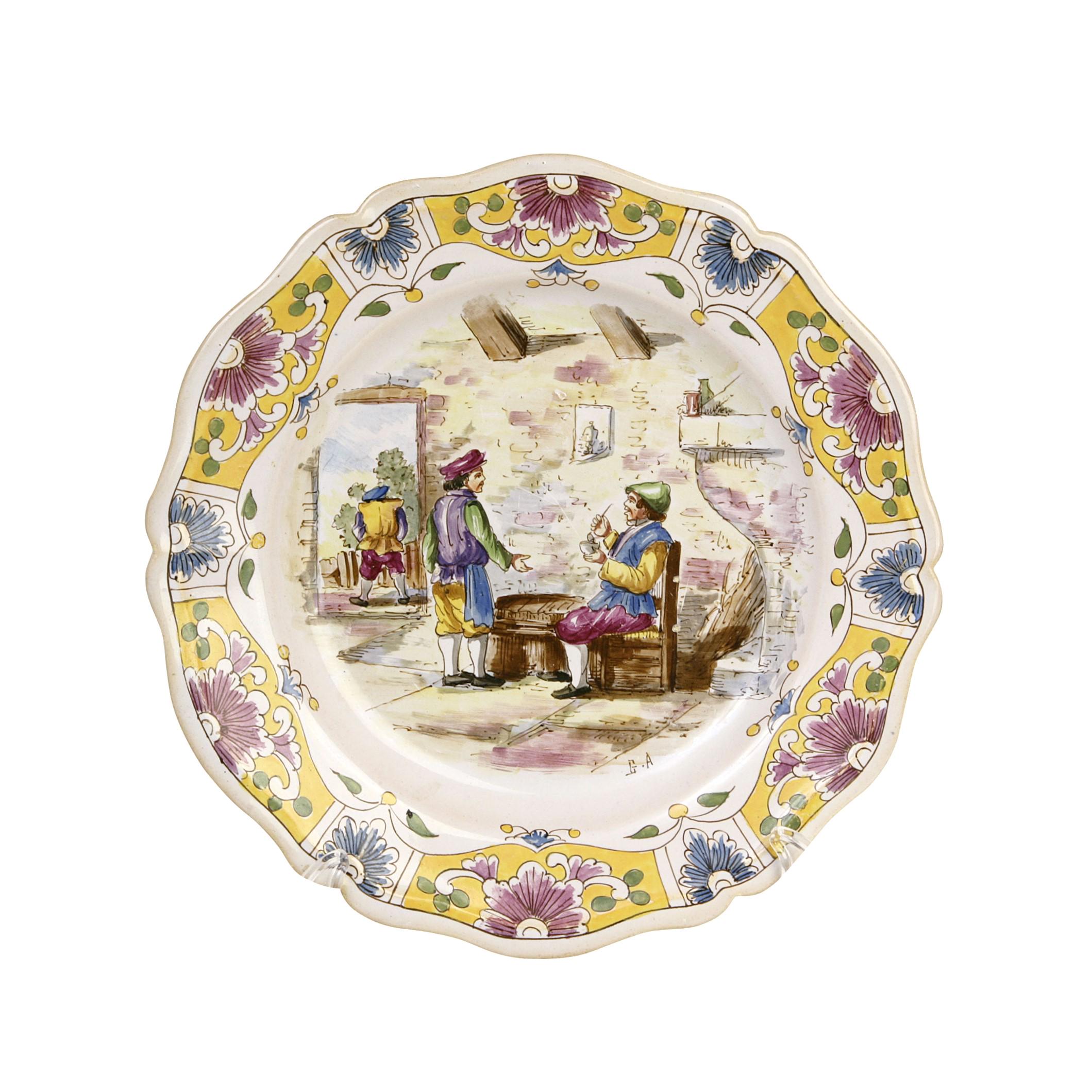 French Faience Country Kitchen Plate 19thc. Etsy