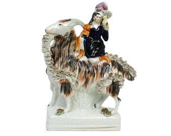 Victorian &quot;Princess Royal on Billy the Goat&quot;, 1850&#39;s - England Staffordshire