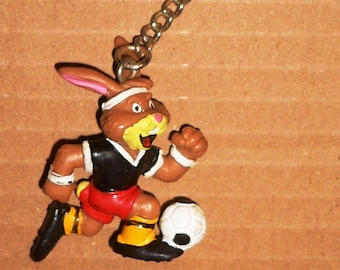 1988 Campeonato Europeo de Fútbol de la UEFA Oficial BERNI Mascot Figura KEYCHAIN Muy Raro!!!   ¡¡¡Qué bien!!!  Envío gratis!!!