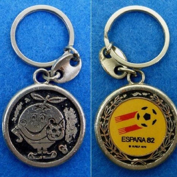 1982 FIFA World Cup Football Soccer Spain Official MASCOT NARANJITO Keyring  Very Rare!  Very Nice! Free Shipping!