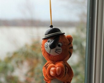 Peluche Mascotte Officielle Jeux Olympiques Séoul 1988 - Hodori Le Tigre - Marque Joyful - Occasion Collector
