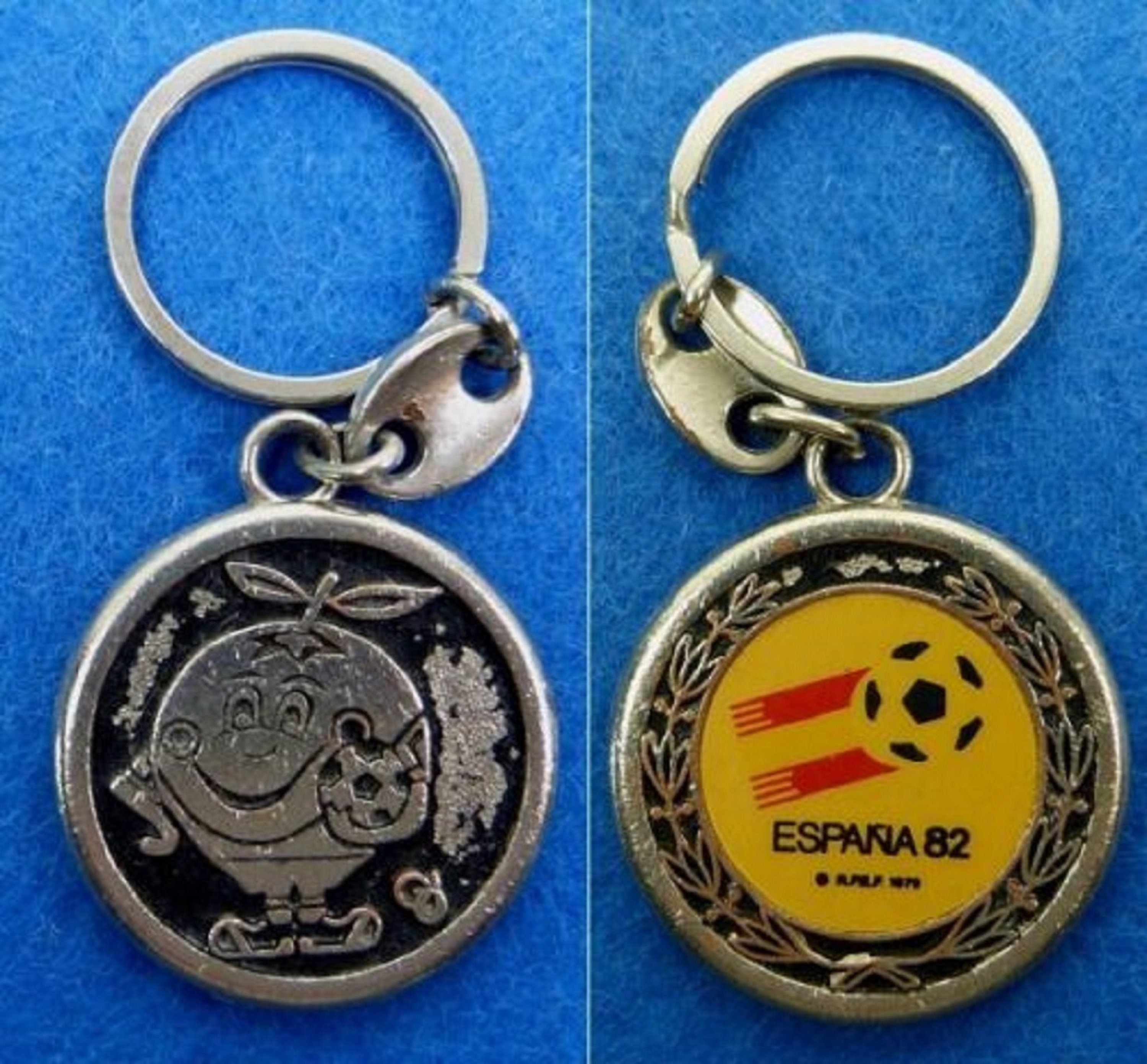 Vintage porte clés de la coupe du monde d'espagne de 82