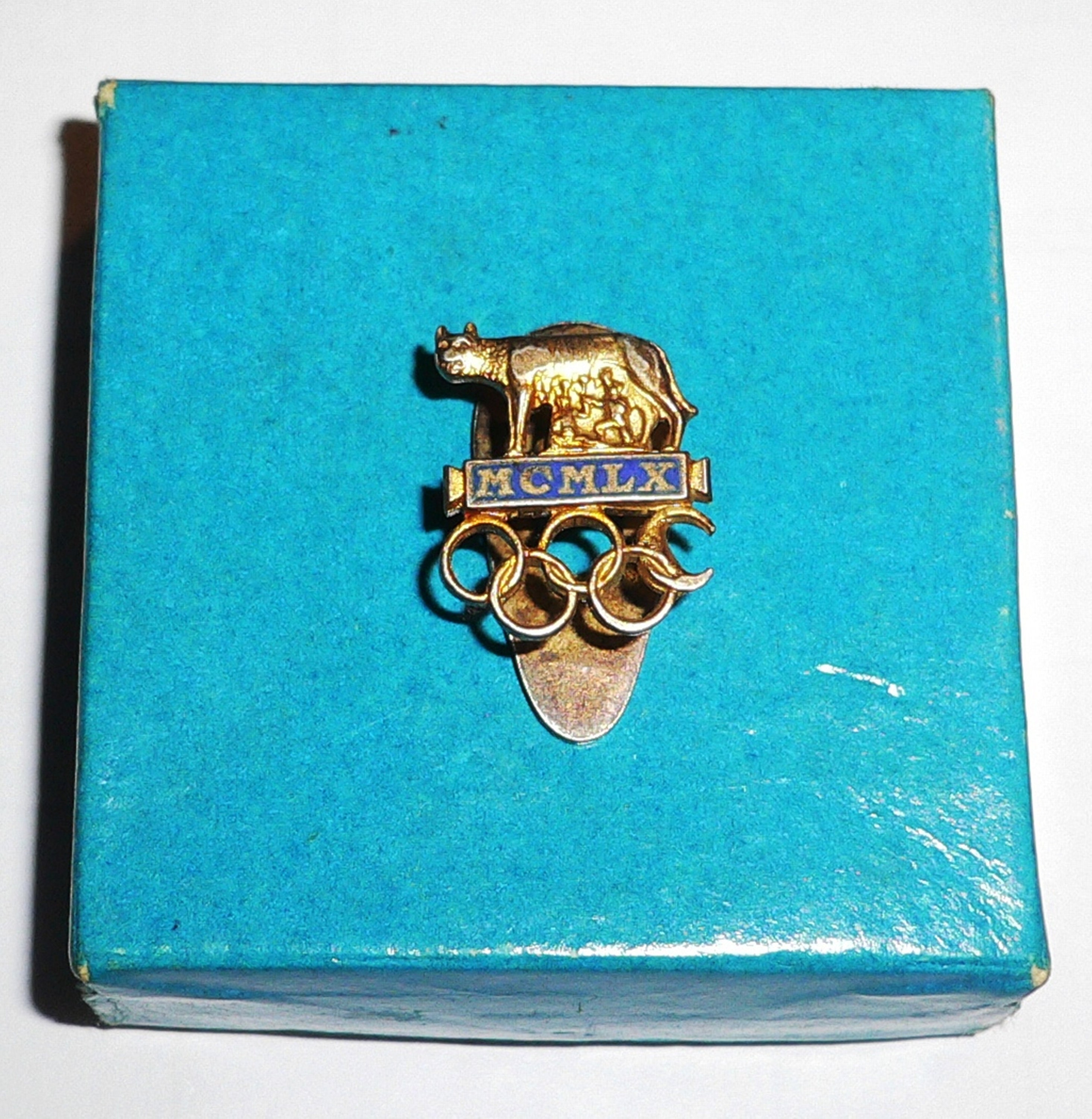 1960 Olympic Games Rome Official Olympic Logo Buttonhole Pin Badge
