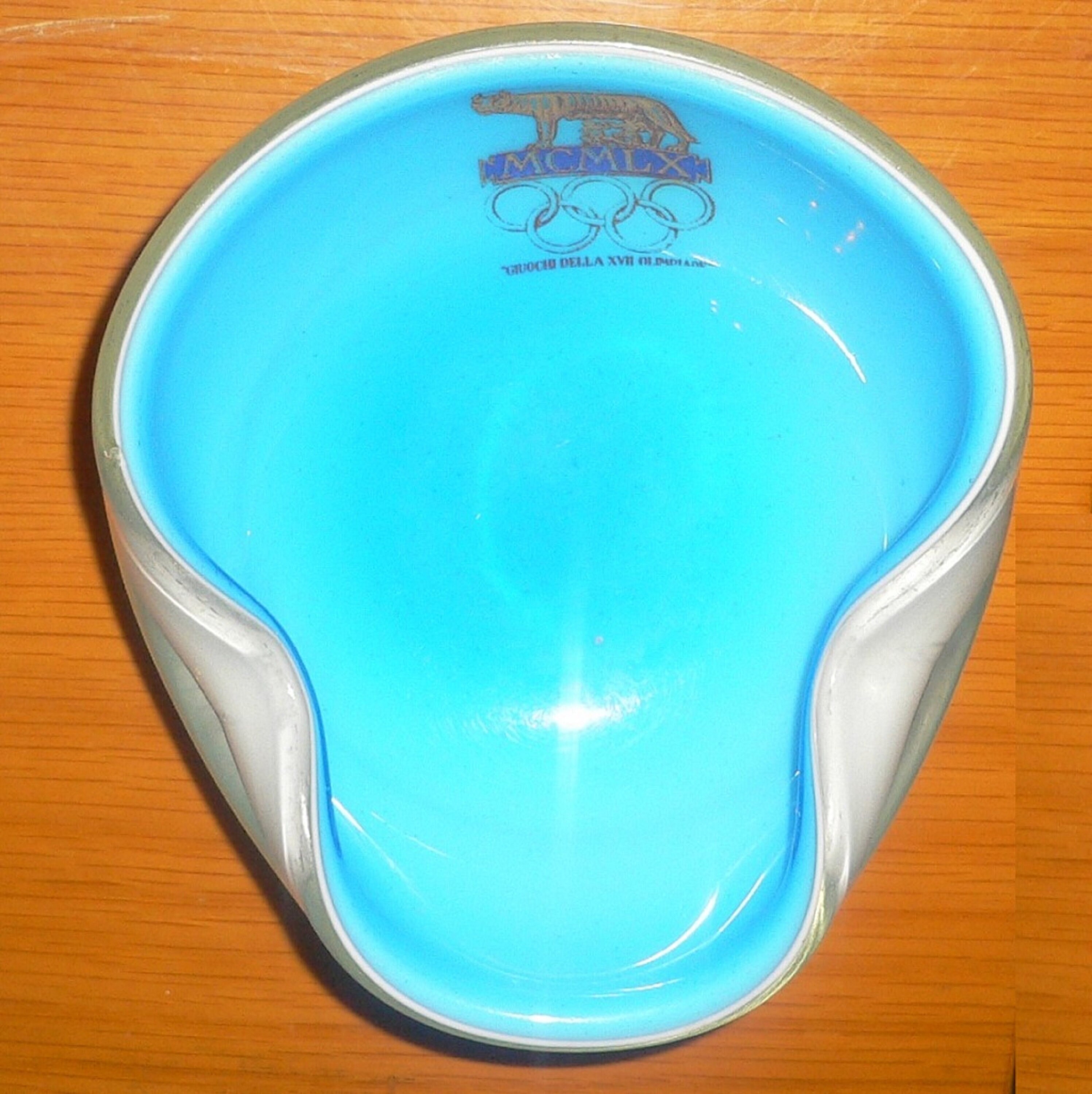 1960 Olympic Games Rome Original Antique MURANO BOWL Ashtray With
