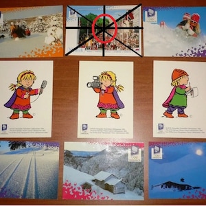 Jeux Olympiques D'HIVER 1994 Lillehammer Norvège 9 cartes postales différentes originales Très belles !!! Très rare !!! Livraison gratuite !!!