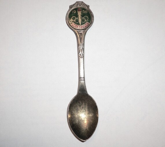 Antique Vintage Melbourne Olympics 1956 SILVER TEA SPOON No1 Very