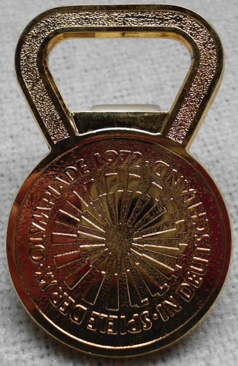 1972 Olympic Games Munich Original Souvenir Bottle OPENER 24k PLATED Gold NICE!!