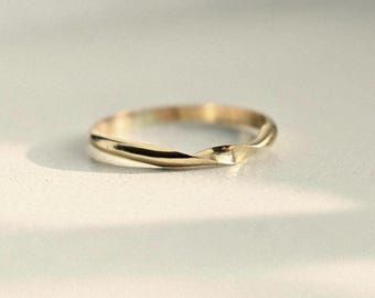 14k Gold Fill Dainty Stacking Ring, Christmas Gift For Her, Personalised Gifts, Minimal Gold Ring, Tiny 14k Gold Ring, Stackable Gold Rings