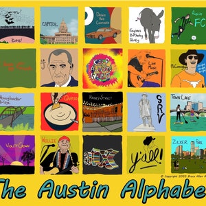 Austin Poster | Austin Souvenir | Austin Gift | Austin Texas| Keep Austin Weird | Austin Painting | Austin Art | Austin | Willie Nelson