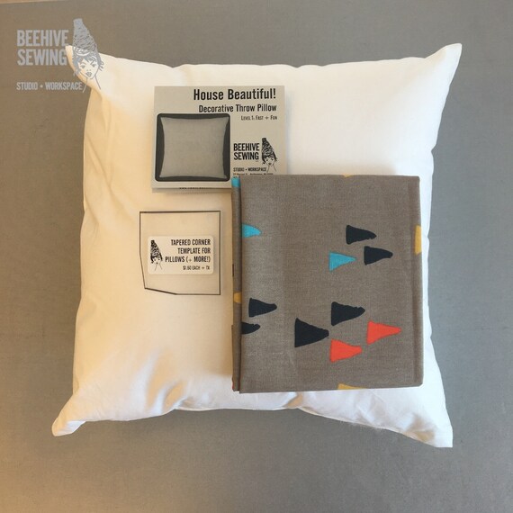 Decorative Throw Pillow Home Decor Diy Kit For Machine Sewing Etsy