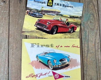 Vintage Sports Car Sale's Brochures - Vintage Advertising Booklets - Vintage Triumph Publication - Vintage MGA Publication