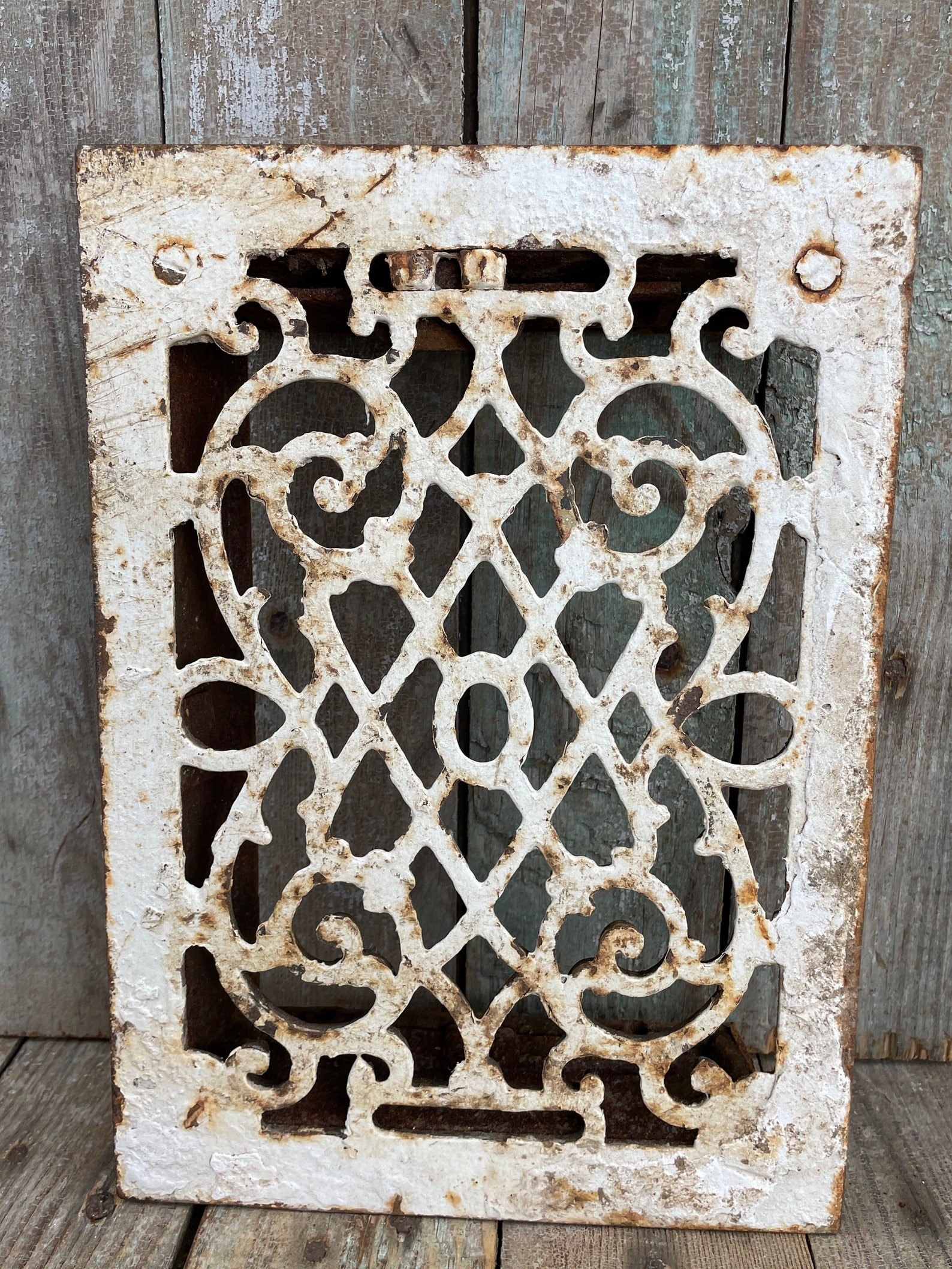 Antique Heater Grate Cast Metal Heater Grate Decorative Etsy